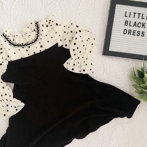Black and White Polkadot Dress